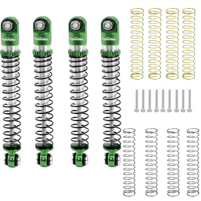 Powerhobby SCX24752 Green 54mm Long Travel Shocks for SCX24 Jeep or Bronco