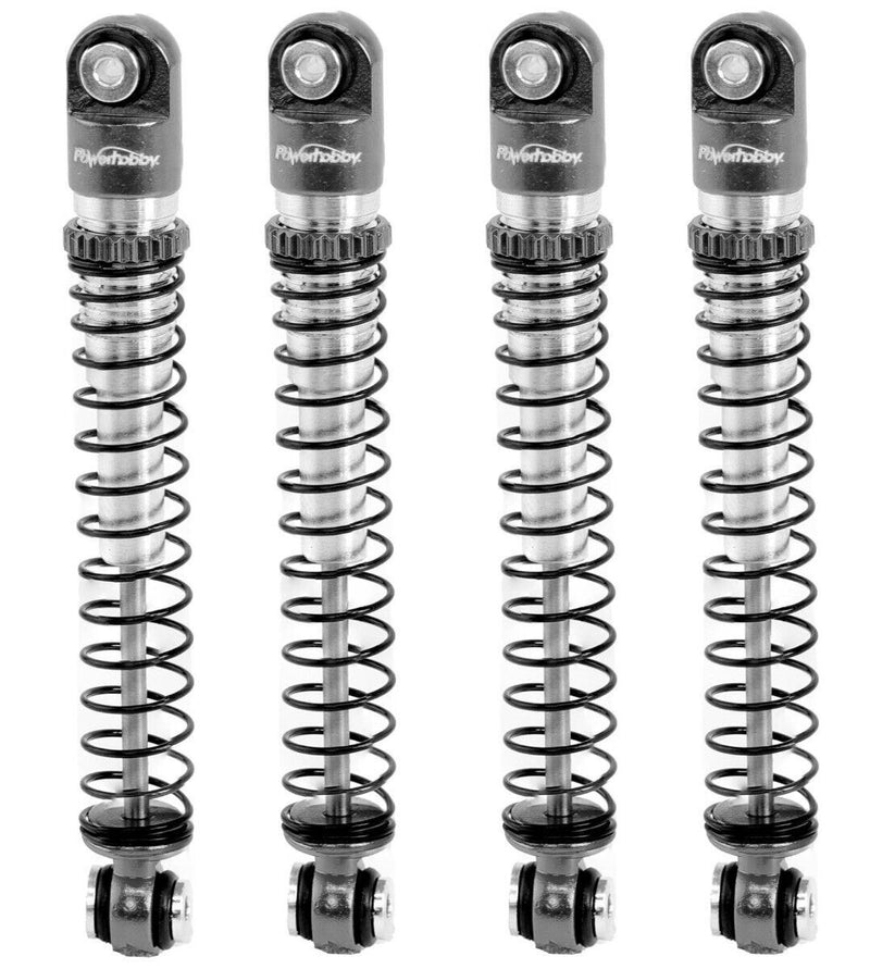 Powerhobby SCX24752 Grey 54mm Long Travel Shocks for SCX24 Jeep or Bronco