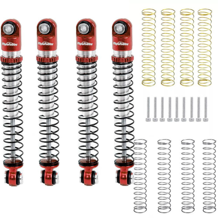 Powerhobby SCX24752 Red 54mm Long Travel Shocks for SCX24 Jeep or Bronco