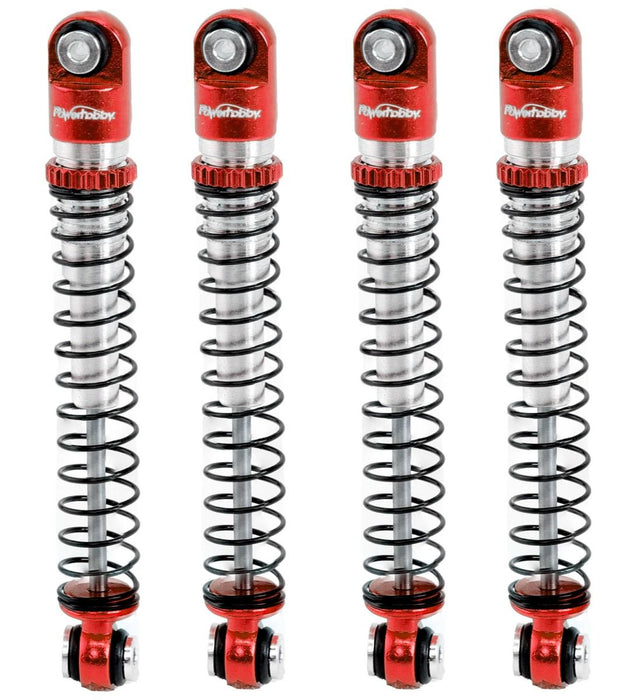Powerhobby SCX24752 Red 54mm Long Travel Shocks for SCX24 Jeep or Bronco