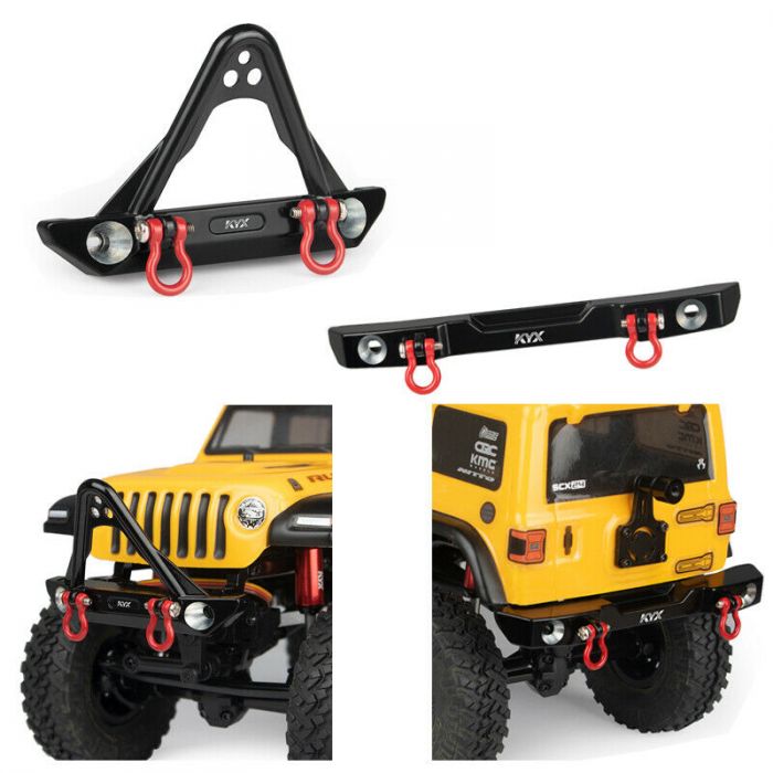 Powerhobby SCX2476 Front and Rear Bumper Set with D-Ring Shackles for SCX24