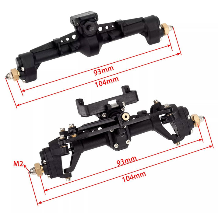 Powerhobby SCX24761 Front and Rear Portal Axle for SCX24 Jeep C10 Bronco Deadbolt
