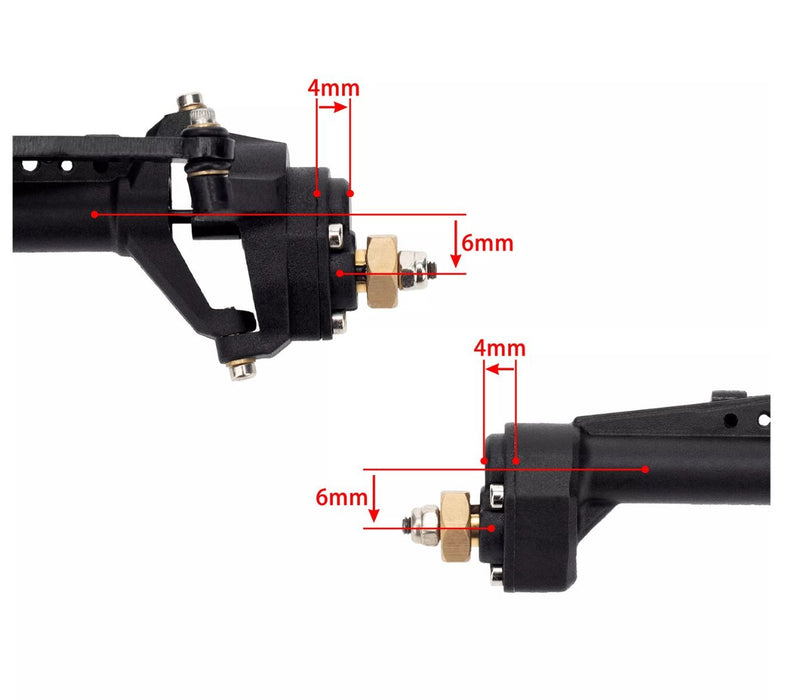 Powerhobby SCX24761 Front and Rear Portal Axle for SCX24 Jeep C10 Bronco Deadbolt