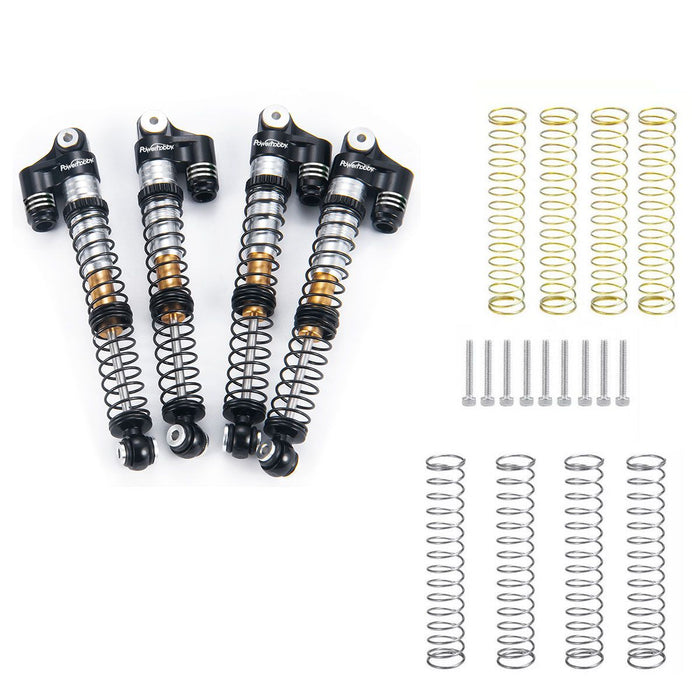 Powerhobby SCX24771 Black 58mm Long Travel Shocks for SCX24 Jeep or Bronco