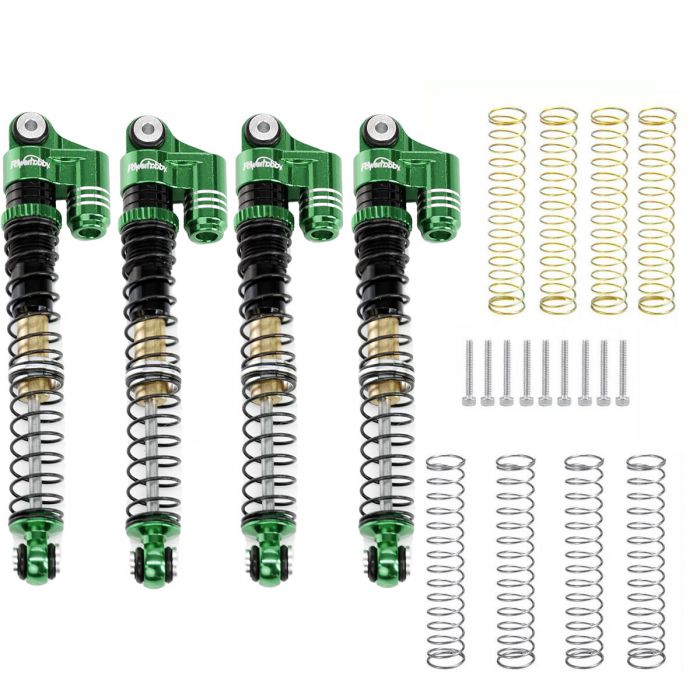 Powerhobby SCX24771 Green 58mm Long Travel Shocks for SCX24 Jeep or Bronco