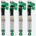 Powerhobby SCX24771 Green 58mm Long Travel Shocks for SCX24 Jeep or Bronco