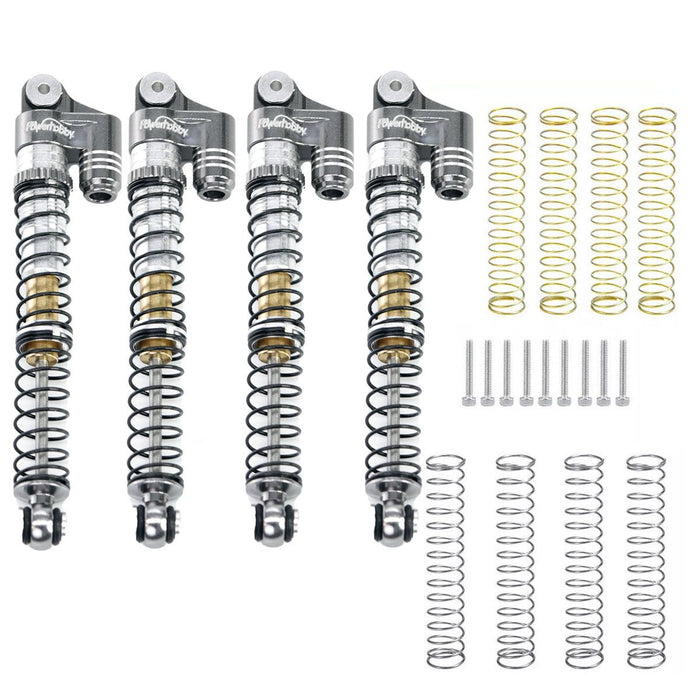 Powerhobby SCX24771 Grey 58mm Long Travel Shocks for SCX24 Jeep or Bronco