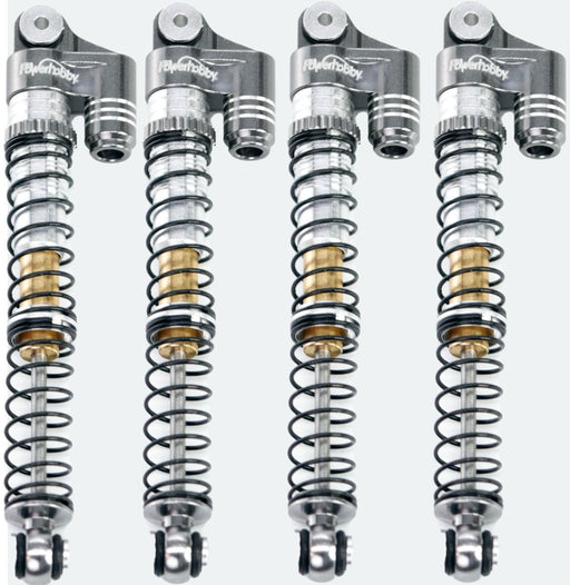 Powerhobby SCX24771 Grey 58mm Long Travel Shocks for SCX24 Jeep or Bronco