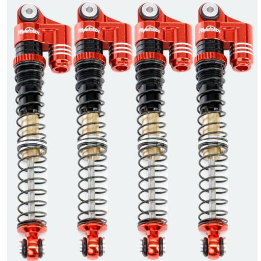 Powerhobby SCX24771 Red 58mm Long Travel Shocks for SCX24 Jeep or Bronco