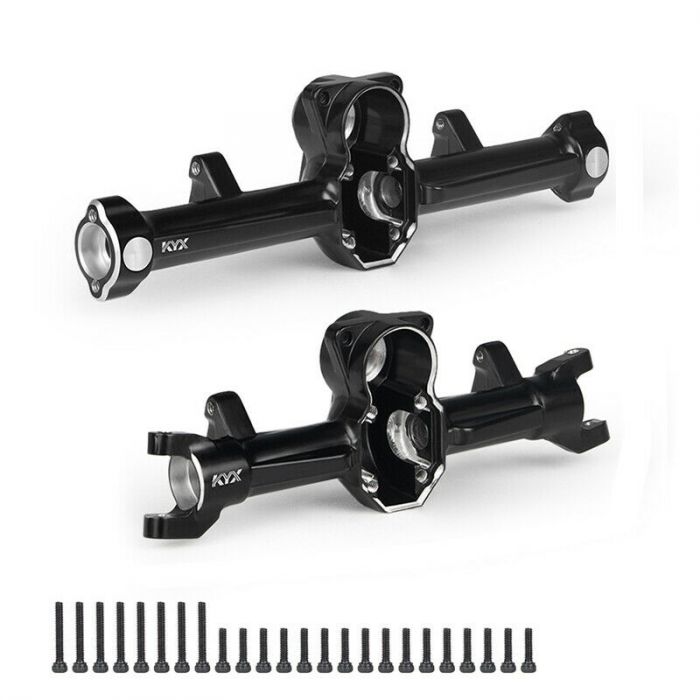 Powerhobby SCX2478 Black Metal Front and Rear Axle Housing Case for SCX24