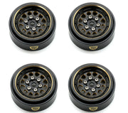 Powerhobby SCX2491 1.0" Black Brass Beadlock Rock Crawler Wheels 4 Pack
