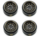 Powerhobby SCX2491 1.0" Black Brass Beadlock Rock Crawler Wheels 4 Pack