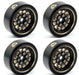 Powerhobby SCX2491 1.0" Black Brass Beadlock Rock Crawler Wheels 4 Pack
