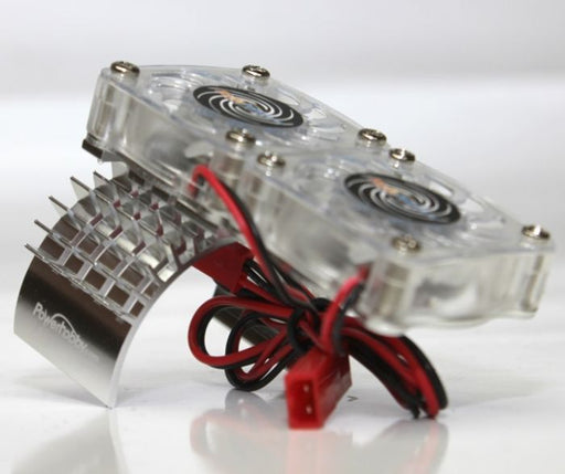 Powerhobby Silver Aluminum Cooling Fan and Motor Heatsink for Slash 4x4