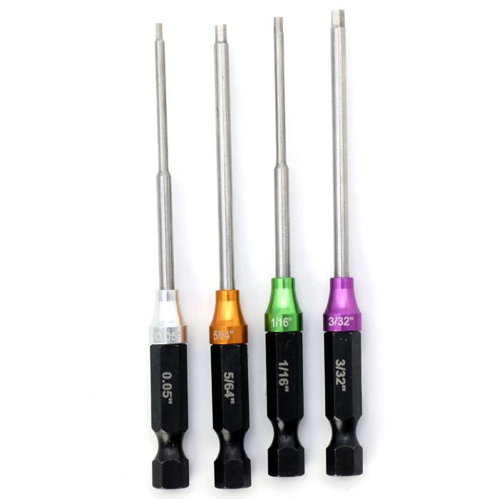 Powerhobby T005 Standard 1/4" Hex Driver Tool Set (.05" 1/16" 5/64" 3/32")