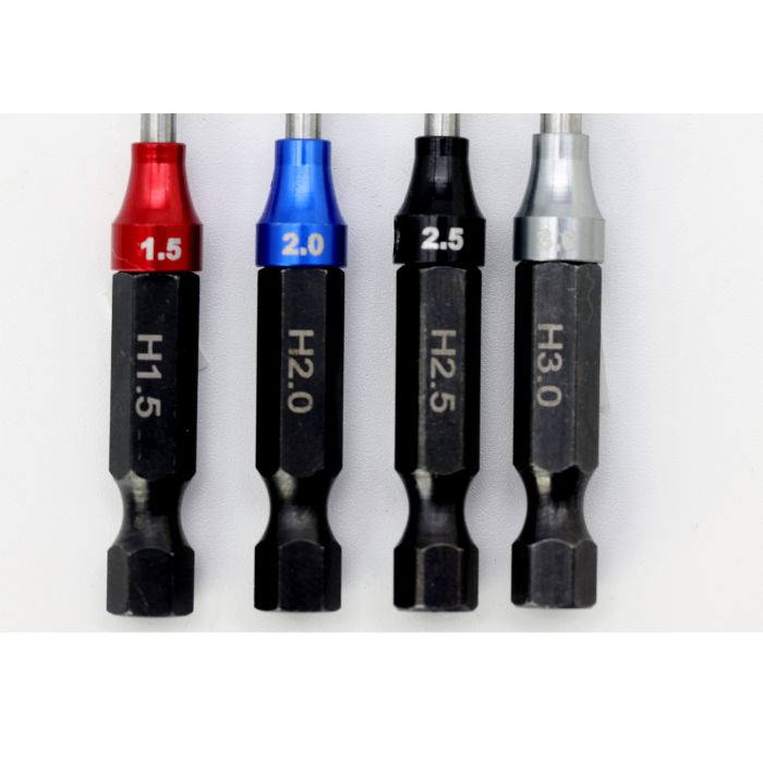 Powerhobby T006 Metric 1/4" Hex Driver Tool Set (1.5, 2.0, 2.5, 3.0)