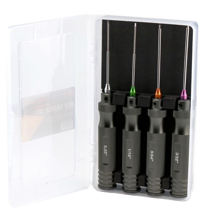 Powerhobby T009 Standard Magnetic Hex Tool Set (.05" 1/16" 5-64" 3/32")