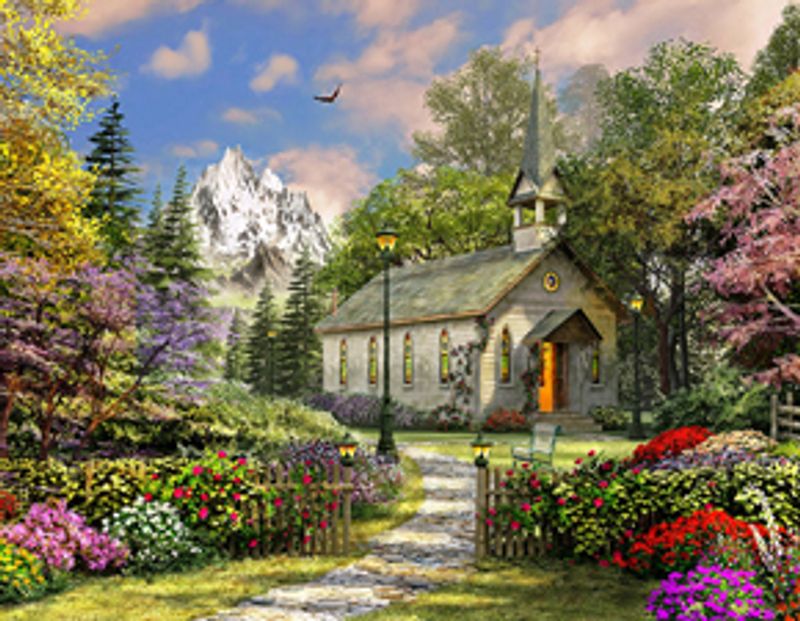 Springbok 33-01570 Mountain View Chapel 500 Piece Puzzle