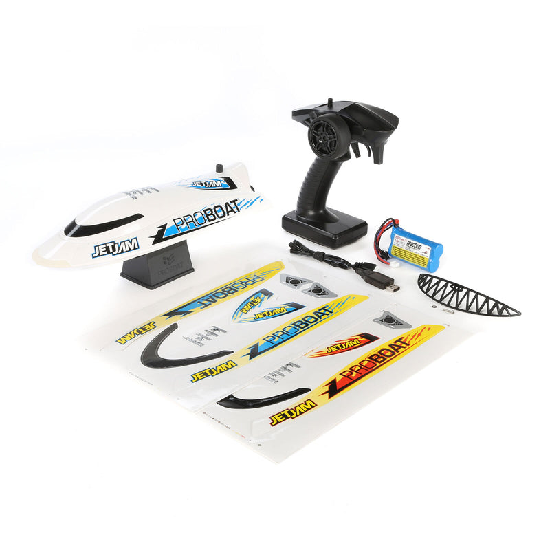 Pro Boat PRB08031T2 White Jet Jam 12" Pool Racer RTR Boat