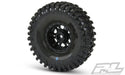 Pro-Line 10128-13 Hyrax 1.9 G8 Tires Mounted on Black and Silver Beadlock Wheels 2 Pack