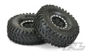 Pro-Line 10128-13 Hyrax 1.9 G8 Tires Mounted on Black and Silver Beadlock Wheels 2 Pack