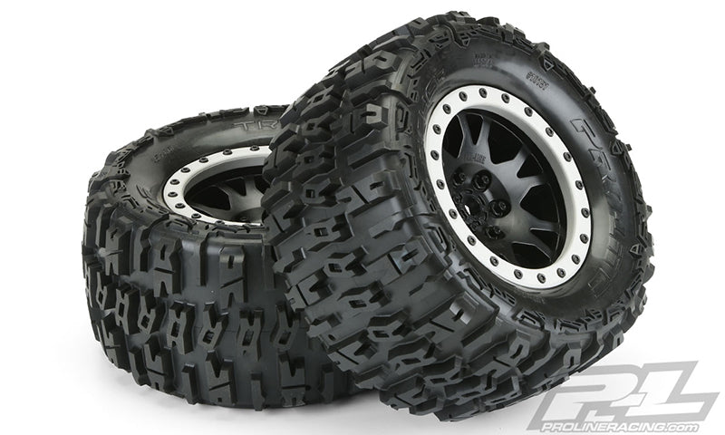 Pro-Line 10151-13 4.3" Trencher Pro-Loc All Terrain Tires on Impulse Black Wheels for X-Maxx