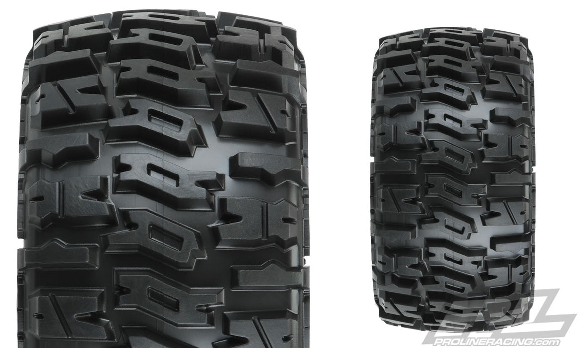 Pro-Line 10159-10 Trencher LP Tires Mounted on Black Raid Wheels for Rustler (2WD R 4x4 F/R) 1 Pair