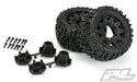 Pro-Line 10159-10 Trencher LP Tires Mounted on Black Raid Wheels for Rustler (2WD R 4x4 F/R) 1 Pair