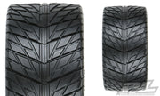 Pro-Line 10167-10 Street Fighter HP Belted Tires Mounted on Black Raid 3.8 17mm Hex Wheels 1 Pair