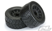 Pro-Line 10167-10 Street Fighter HP Belted Tires Mounted on Black Raid 3.8 17mm Hex Wheels 1 Pair