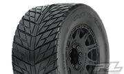 Pro-Line 10167-10 Street Fighter HP Belted Tires Mounted on Black Raid 3.8 17mm Hex Wheels 1 Pair