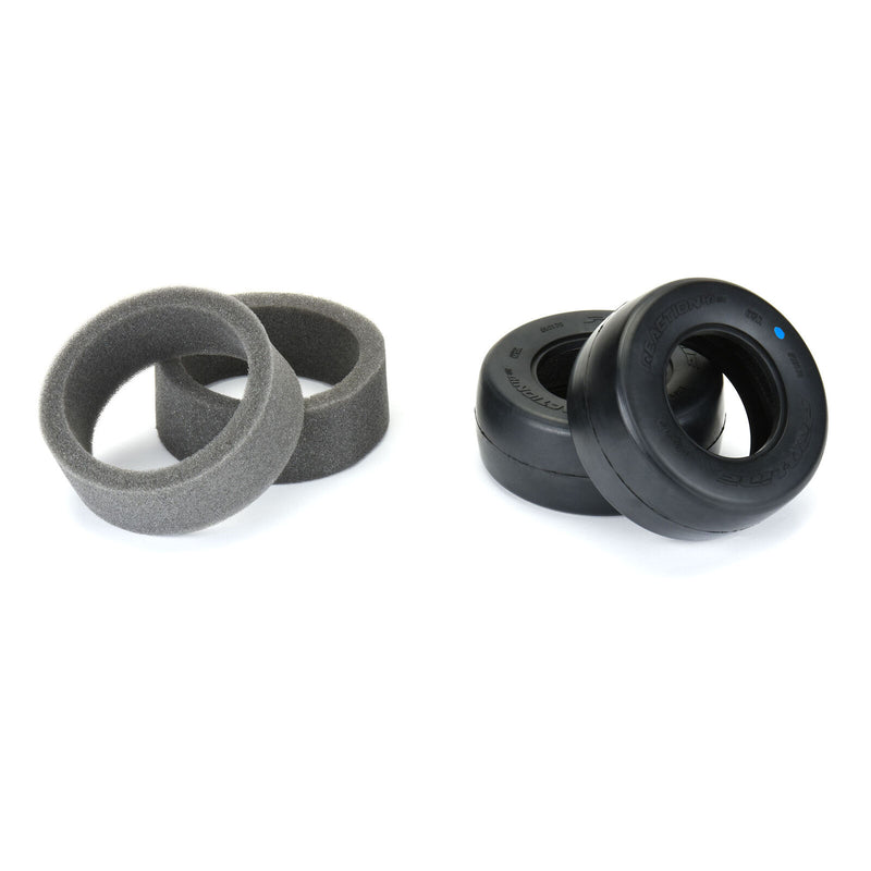Pro-Line 10170-03 Reaction HP Ultra Blue Compound Belted Drag Slick Rear Drag Tires 2 Pack