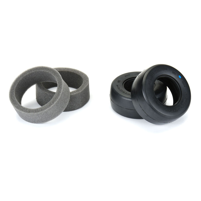 Pro-Line 10170-03 Reaction HP Ultra Blue Compound Belted Drag Slick Rear Drag Tires 2 Pack