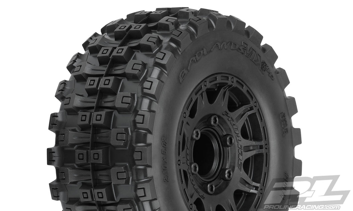 Pro-Line 10174-10 Badlands 2.8 Belted Tires Mounted on Raid 6x30 Wheels Stampede 2WD or 4x4