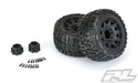 Pro-Line 10175-10 3.8 Trencher All Terrain Tires on Raid Black 17mm Hex Wheels 1 Pair