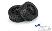 Pro-Line 10176-10 Masher X HP All Terrain Tires on Raid Black Wheels for X-Maxx 1 Pair