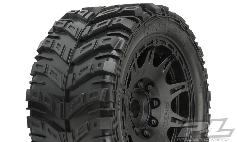 Pro-Line 10176-10 Masher X HP All Terrain Tires on Raid Black Wheels for X-Maxx 1 Pair