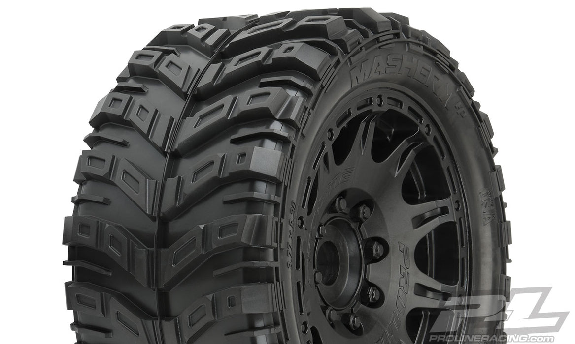 Pro-Line 10176-10 Masher X HP All Terrain Tires on Raid Black Wheels for X-Maxx 1 Pair