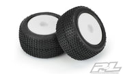 Pro-Line 10177-13 White Front or Rear Wheels with Hole Shot Tires for Mini-T 1 Pair