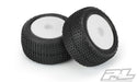 Pro-Line 10177-13 White Front or Rear Wheels with Hole Shot Tires for Mini-T 1 Pair