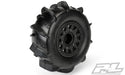 Pro-Line 10185-10 Dumont SC 2.2 / 3.0 Paddle Tires Mounted on Black Raid Wheels 2