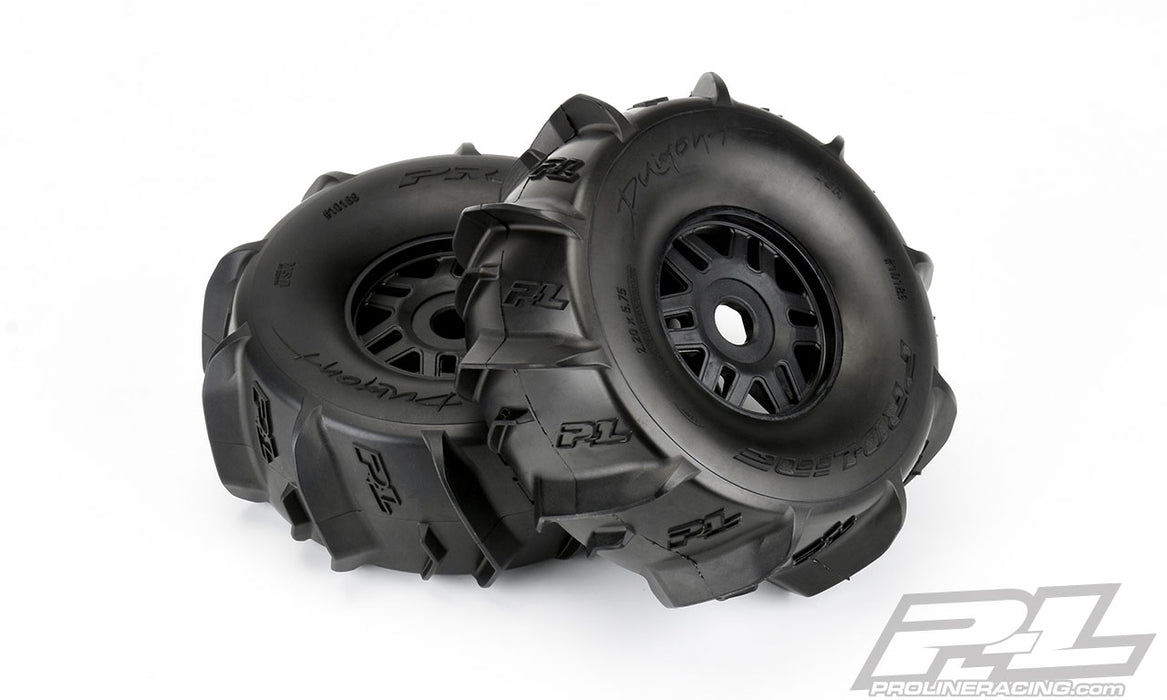 Pro-Line 10189-10 Dumont Paddle Tires Mounted on 17mm Wheels for Mojave 2 Pack