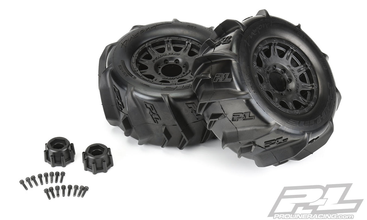 Pro-Line 10192-10 3.8" Dumont Paddle Tires Mounted on Wheels 2 Pack