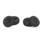 Pro-Line 10194-10 Hyrax 1.0" Truck Tires Mounted on Wheels 4 Pack