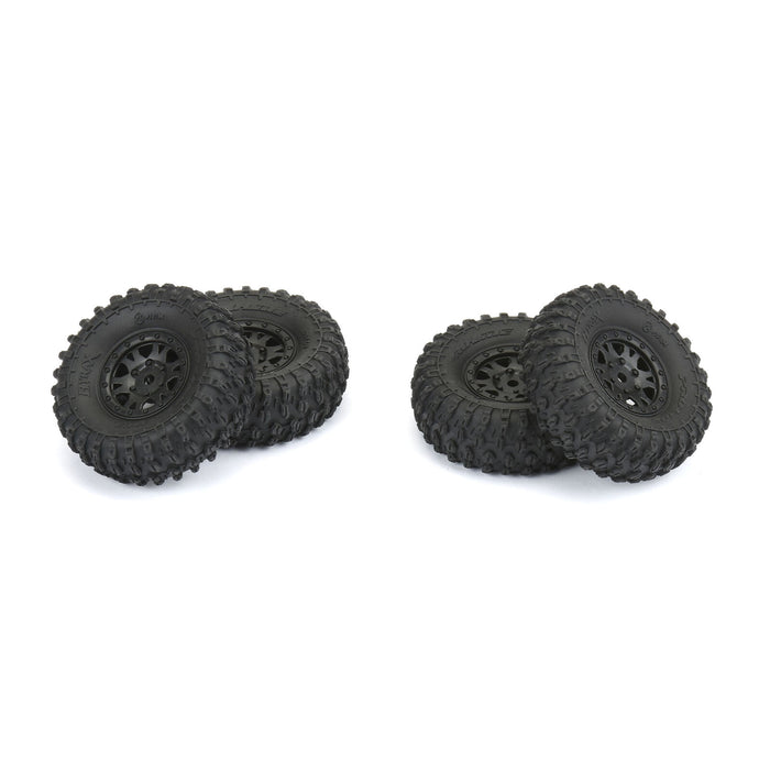 Pro-Line 10194-10 Hyrax 1.0" Truck Tires Mounted on Wheels 4 Pack