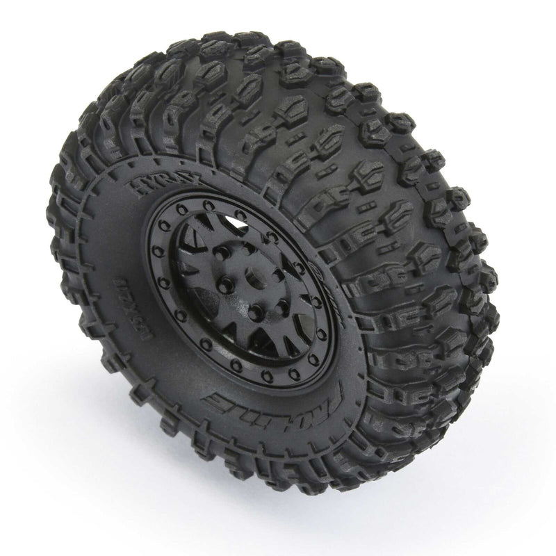 Pro-Line 10194-10 Hyrax 1.0" Truck Tires Mounted on Wheels 4 Pack