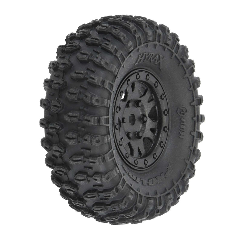 Pro-Line 10194-10 Hyrax 1.0" Truck Tires Mounted on Wheels 4 Pack
