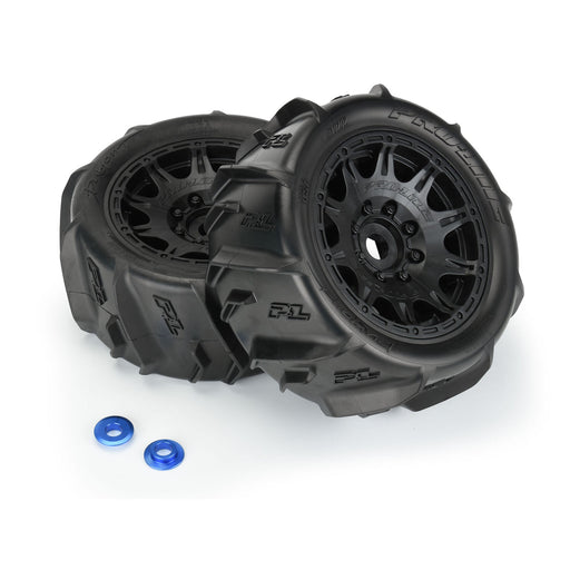 Pro-Line 10202-10 1/6 Sand/Snow Paddle Tires Mounted on 24mm Hex Wheels 1 Pair