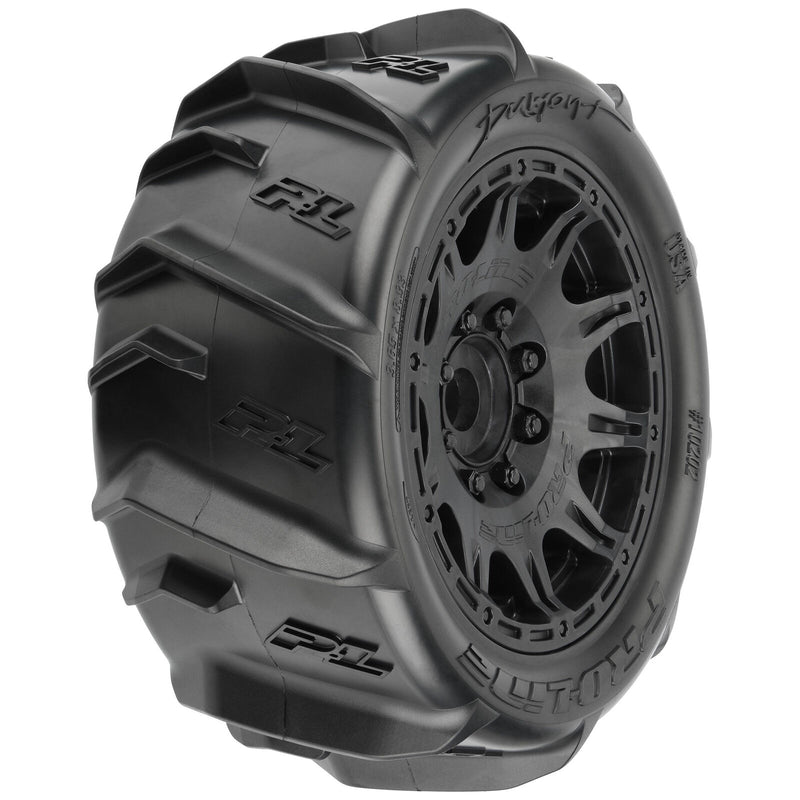 Pro-Line 10202-10 1/6 Sand/Snow Paddle Tires Mounted on 24mm Hex Wheels 1 Pair