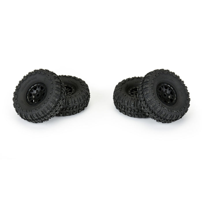 Pro-Line 10209-10 Trencher 1.0" Truck Tires Mounted on 7mm Hex Wheels 4 Pack